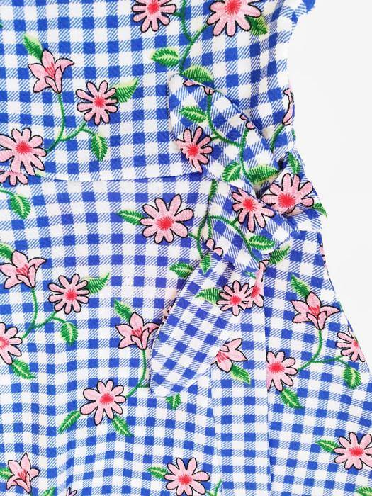 VESTIDO CUADROS AZULES - Mibebu -  Ropa Infantil