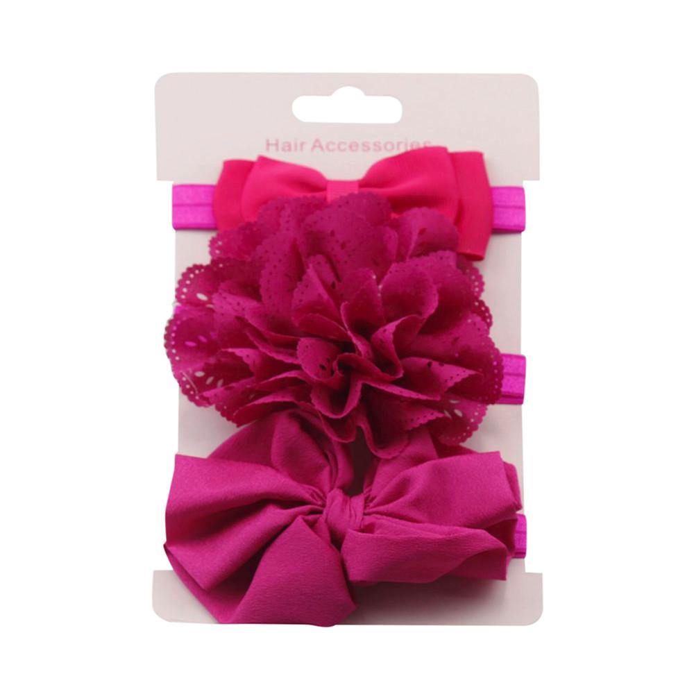 SET DE TIARAS ROSA NIÑA - Mibebu -  Ropa Infantil