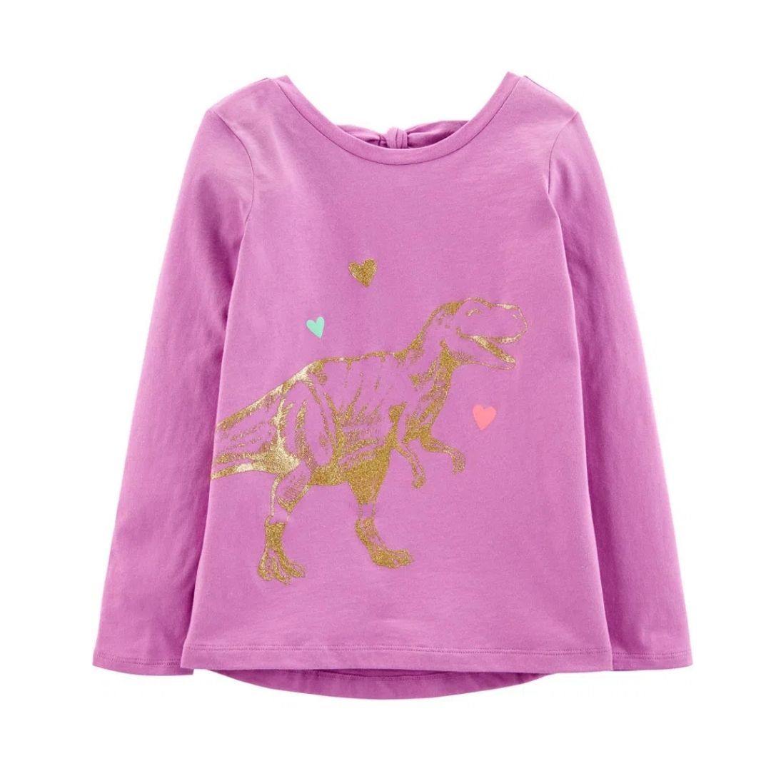 BLUSA CARTERS LILA DINOSAURIO NIÑA - Mibebu -  Ropa Infantil