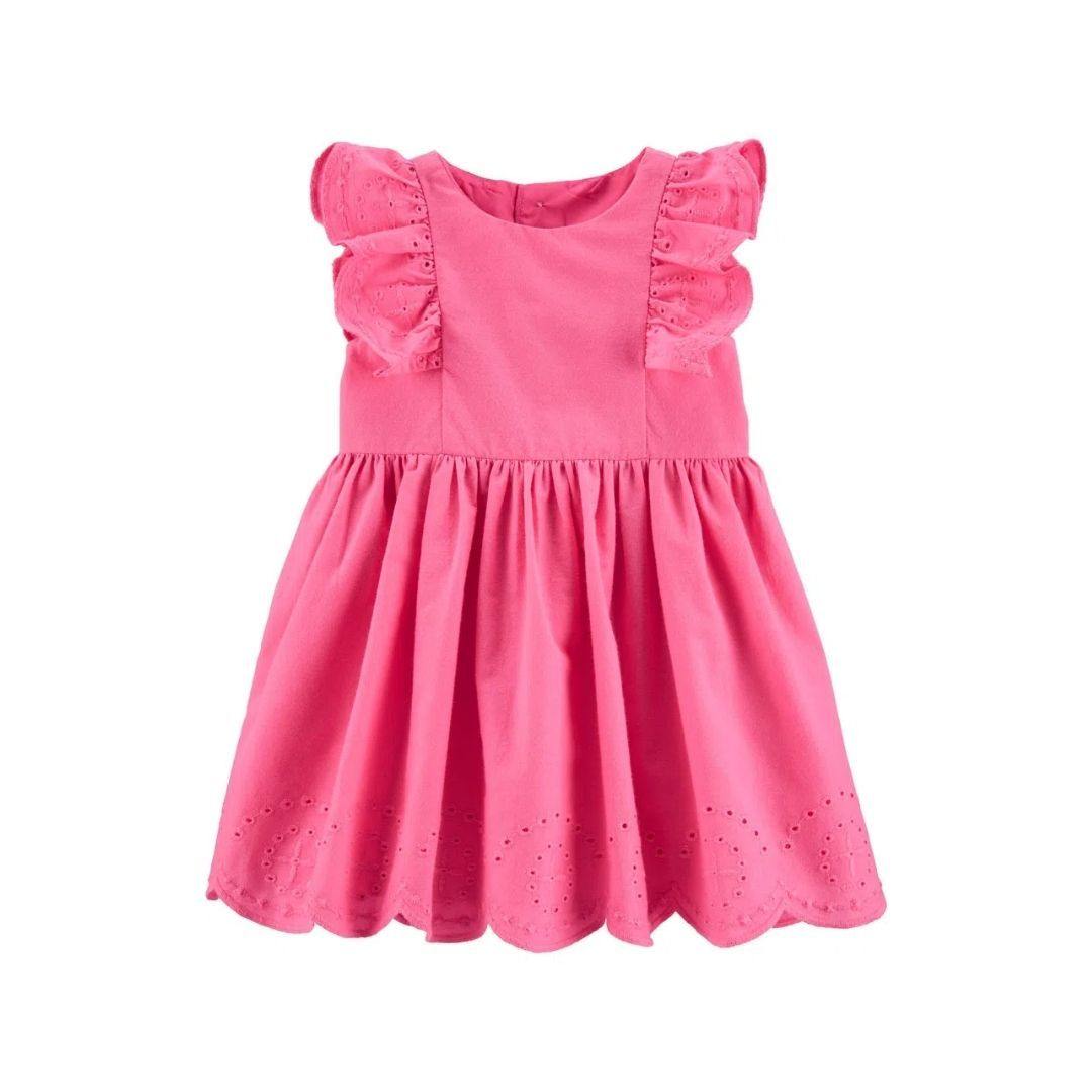 VESTIDO CARTERS ROSA BORDADO NIÑA - Mibebu -  Ropa Infantil