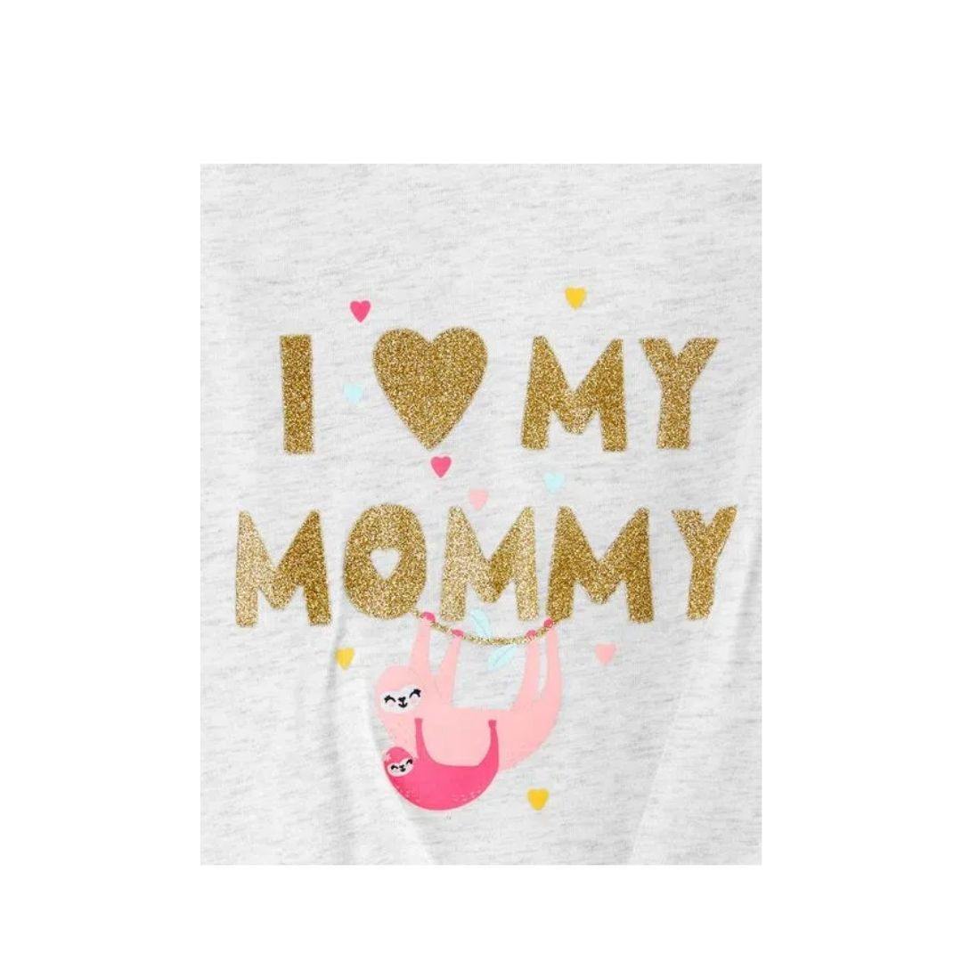 BLUSA CARTERS GRIS LOVE MOMMY NIÑA - Mibebu -  Ropa Infantil