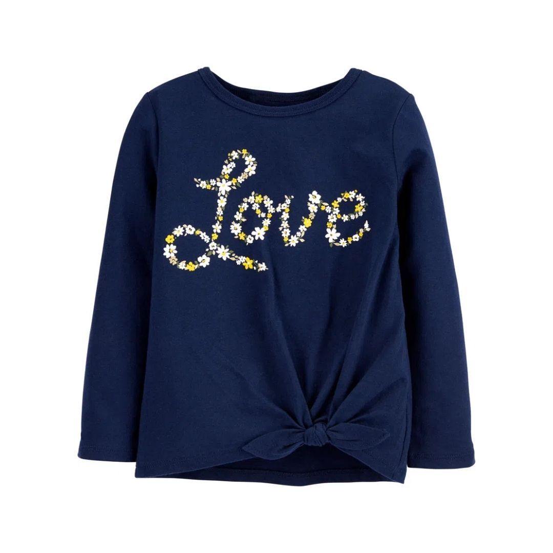 BLUSA CARTERS LOVE AZUL MARINO NIÑA - Mibebu -  Ropa Infantil
