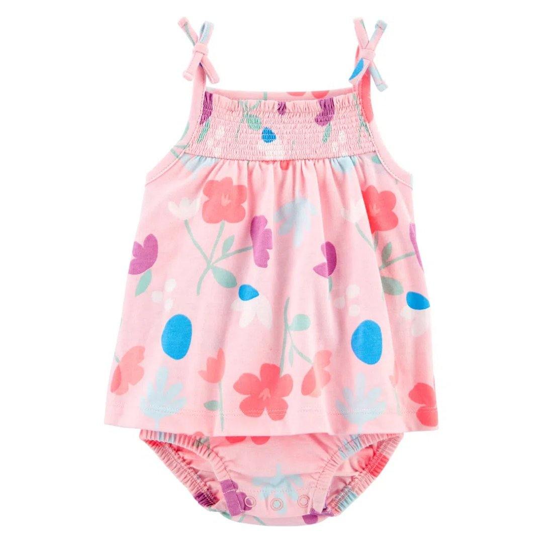 VESTIDO PAÑALERO ROSA FLORAL CARTERS NIÑA - Mibebu -  Ropa Infantil