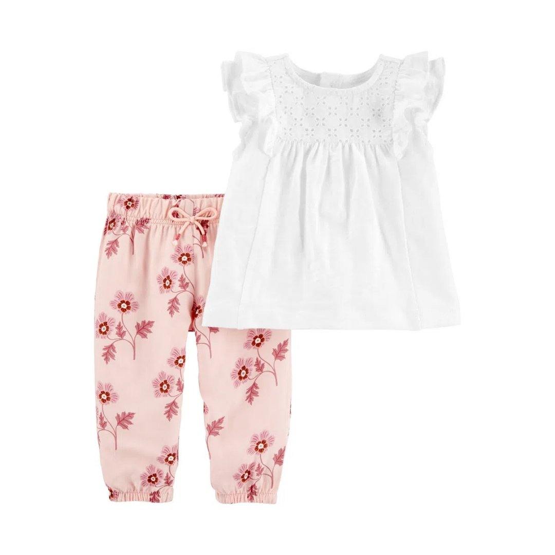 CONJUNTO CARTERS FLORES NIÑA - Mibebu -  Ropa Infantil