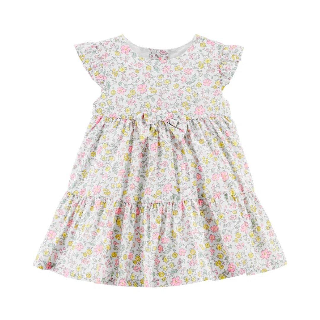 VESTIDO BLANCO FLORAL CARTERS NIÑA - Mibebu -  Ropa Infantil