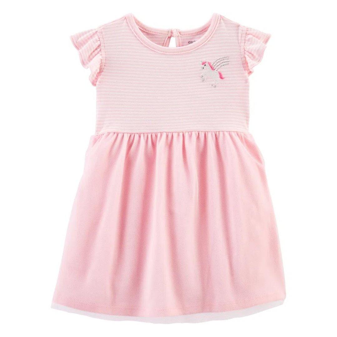 VESTIDO ROSA UNICORNIO CARTERS NIÑA - Mibebu -  Ropa Infantil