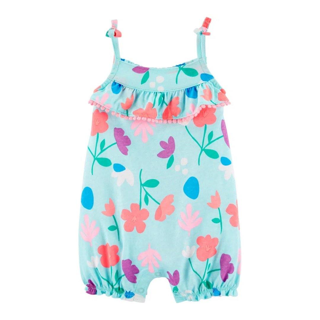 JUMPER  PAÑALERO AZUL FLORAL CARTERS NIÑA - Mibebu -  Ropa Infantil