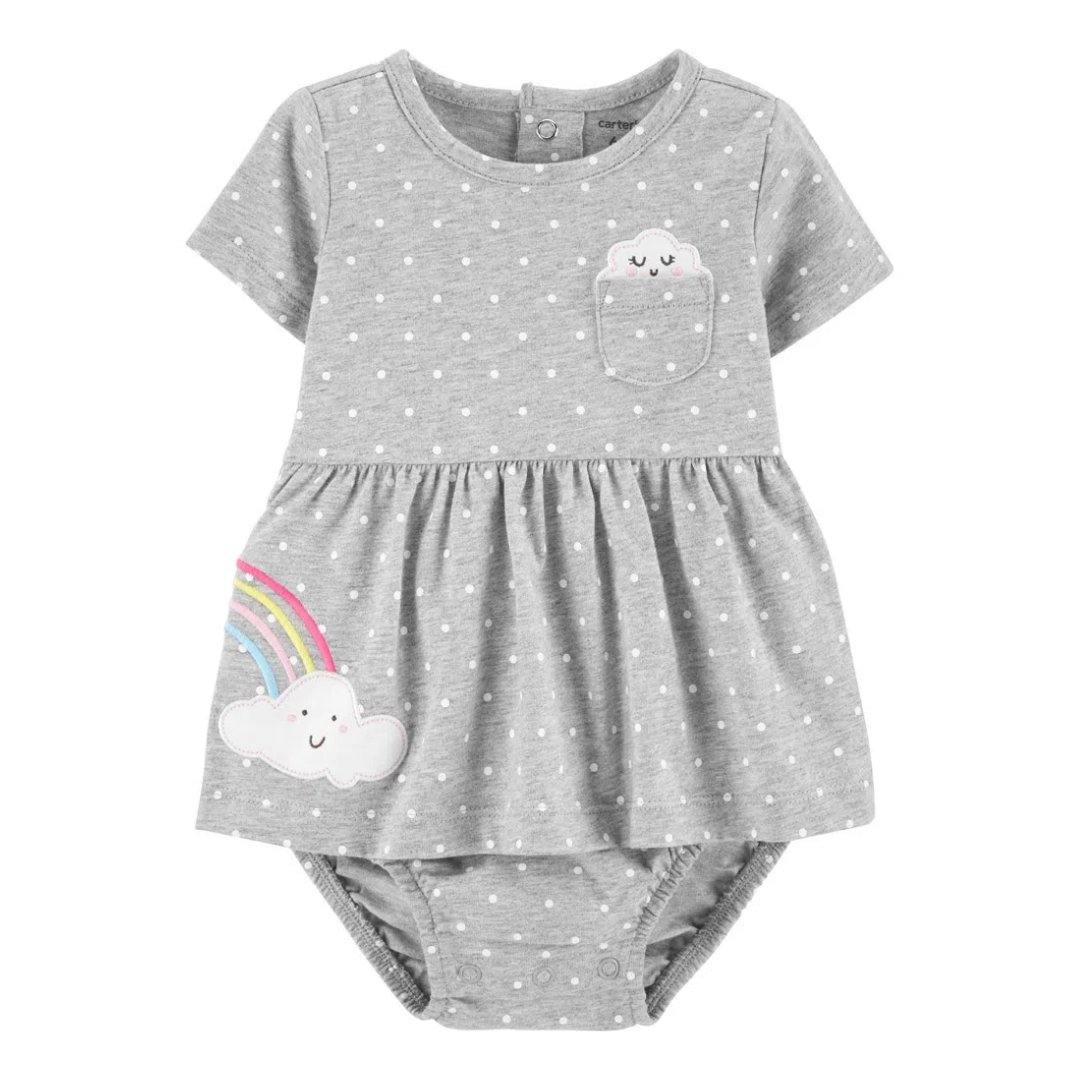 VESTIDO PAÑALERO  GRIS CARTERS NIÑA - Mibebu -  Ropa Infantil