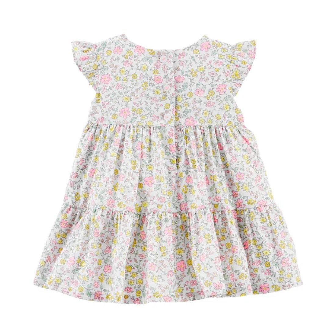 VESTIDO BLANCO FLORAL CARTERS NIÑA - Mibebu -  Ropa Infantil