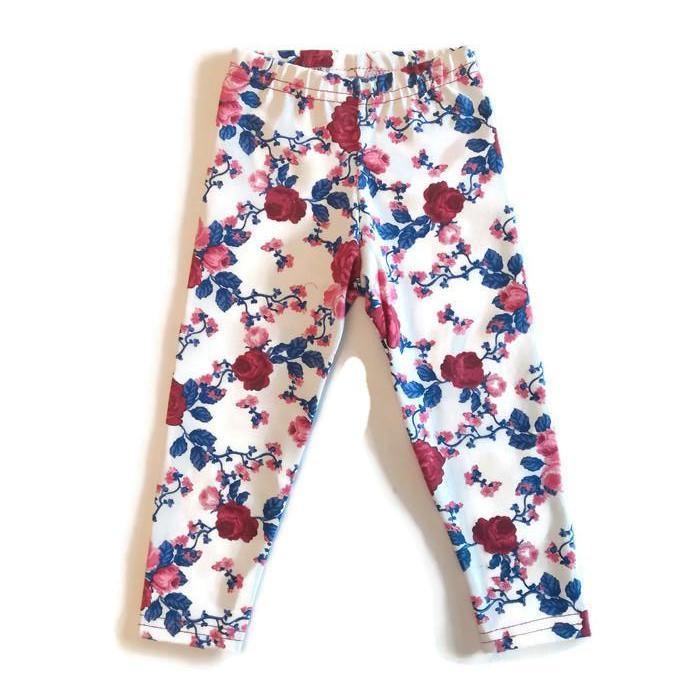 LEGGINS FLOREADO ROJO - Mibebu -  Ropa Infantil