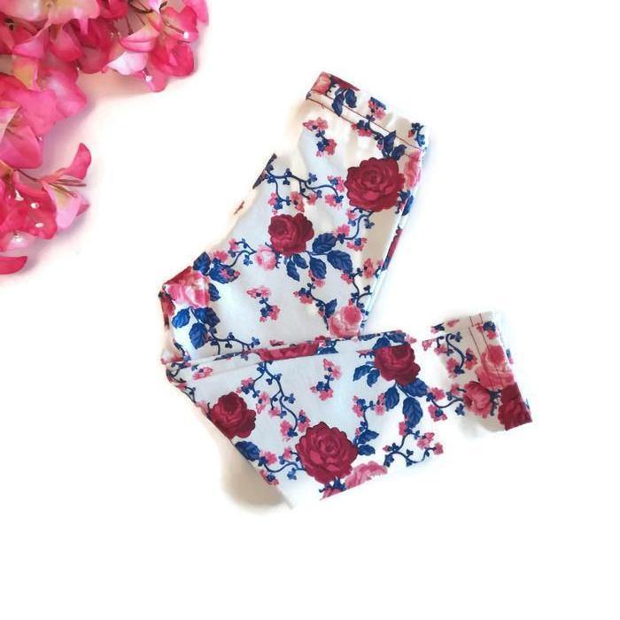 LEGGINS FLOREADO ROJO - Mibebu -  Ropa Infantil