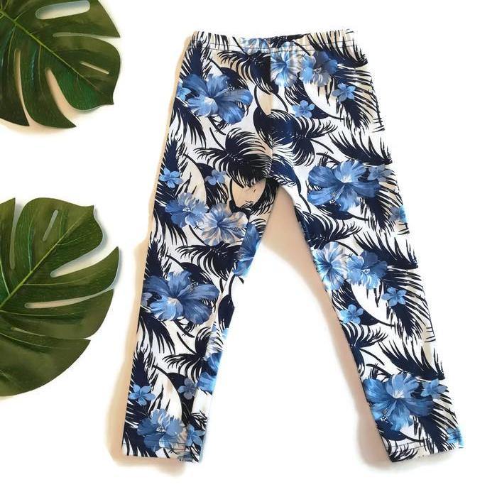 LEGGINS FLOREADO AZUL - Mibebu -  Ropa Infantil