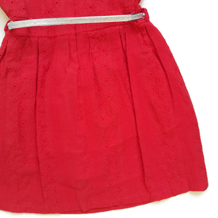 VESTIDO ROJO BORDADO NIÑA