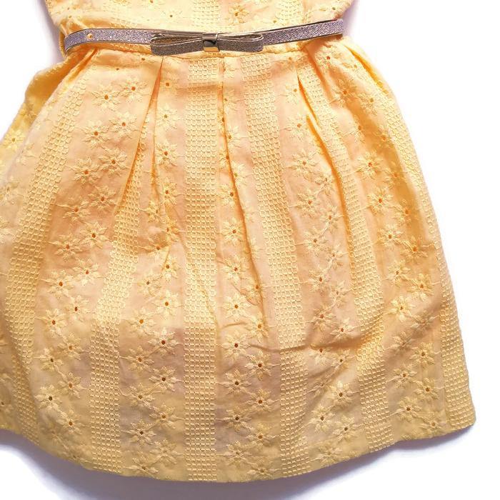 VESTIDO AMARILLO BORDADO - Mibebu -  Ropa Infantil