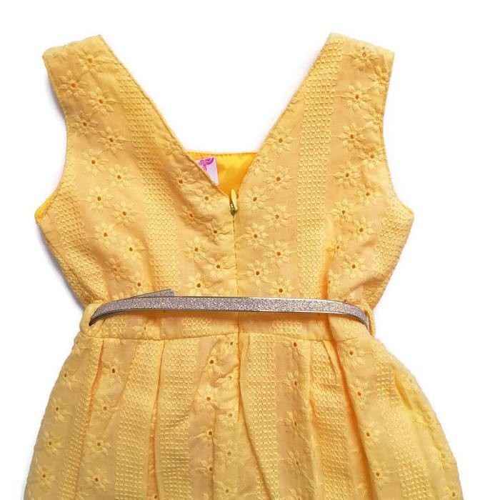 VESTIDO AMARILLO BORDADO - Mibebu -  Ropa Infantil