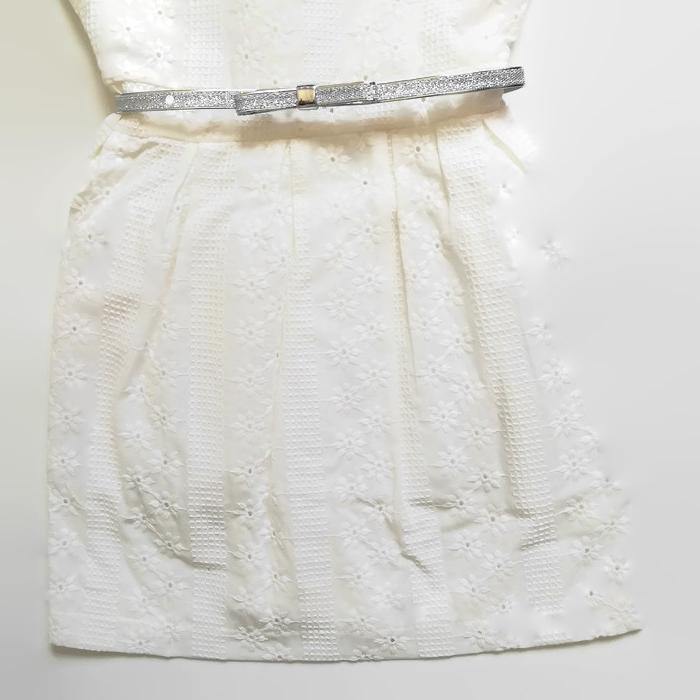 VESTIDO BLANCO BORDADO - Mibebu -  Ropa Infantil