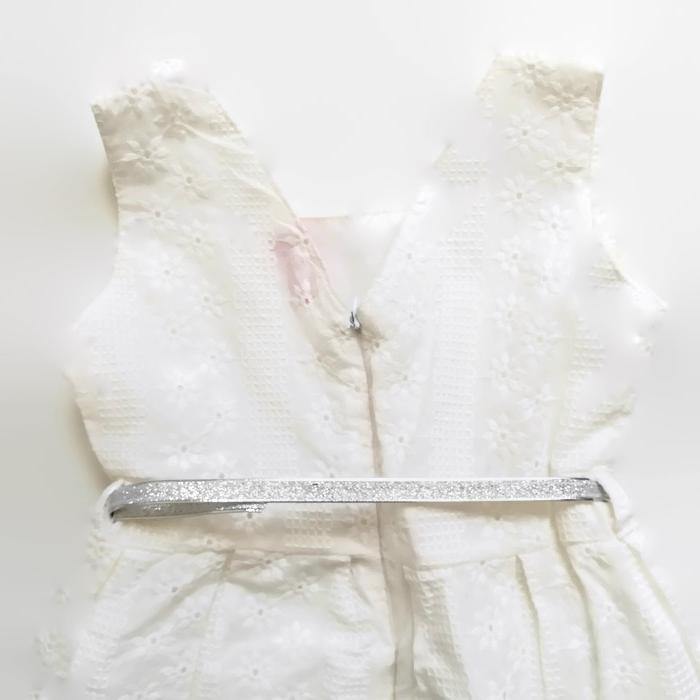 VESTIDO BLANCO BORDADO - Mibebu -  Ropa Infantil