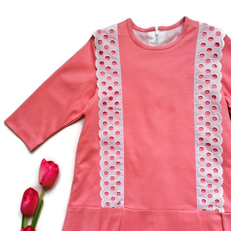VESTIDO SALMÓN NIÑA - Mibebu -  Ropa Infantil