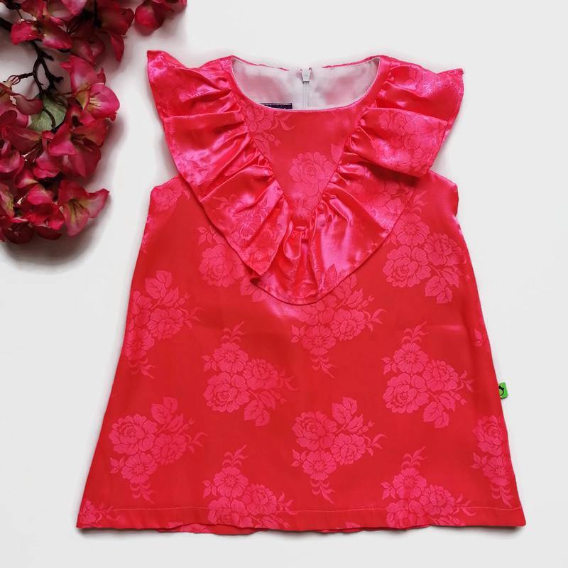 VESTIDO ROSA FUCSIA NIÑA - Mibebu -  Ropa Infantil
