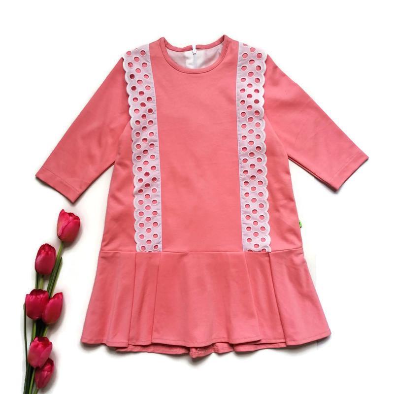 VESTIDO SALMÓN NIÑA - Mibebu -  Ropa Infantil