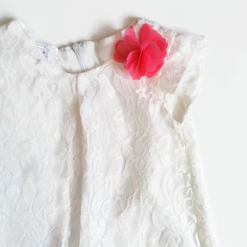 VESTIDO  ENCAJE BLANCO NIÑA - Mibebu -  Ropa Infantil