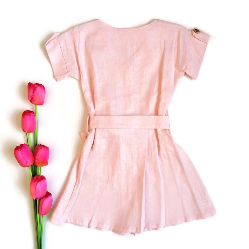 VESTIDO ROSA PASTEL NIÑA - Mibebu -  Ropa Infantil