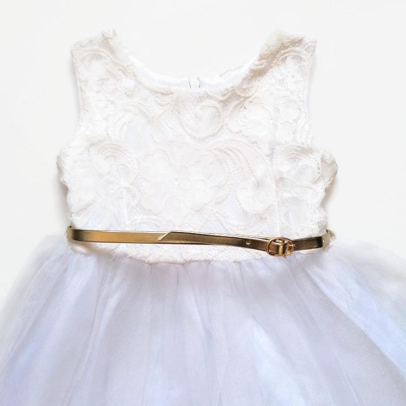 VESTIDO  BLANCO ENCAJE NIÑA - Mibebu -  Ropa Infantil
