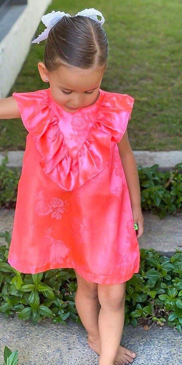 VESTIDO ROSA FUCSIA NIÑA - Mibebu -  Ropa Infantil