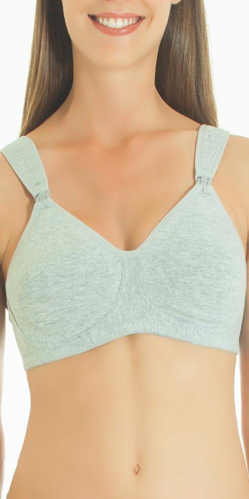 BRASIER 9MONTHS COMFORT GRIS EMBARAZO Y LACTANCIA 3810 - Mibebu -  Ropa Infantil