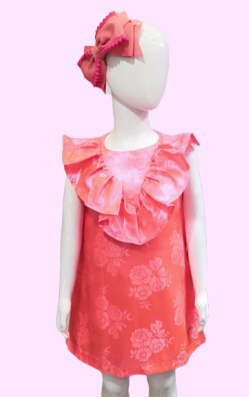 VESTIDO ROSA FUCSIA NIÑA - Mibebu -  Ropa Infantil