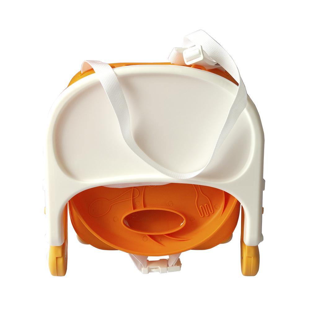 ASIENTO ELEVADOR PLEGABLE PARA COMER COLOR NARANJA - Mibebu -  Ropa Infantil